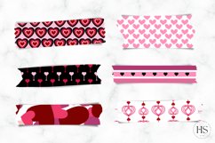 30 Digital Valentine&#039;s Day Washi Tape, Heart Stickers Product Image 2