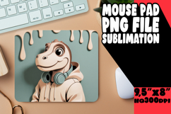 WHIMSICAL mouse mat Gift Magic, Cute Dino Product Image 1