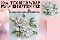 Floral Fantasy: 3D Tumbler Sublimation Product Image 1