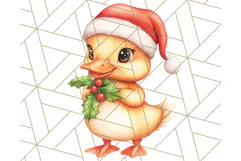 Vintage Christmas Clipart PNG, Cute Animals Holiday Elements Product Image 3
