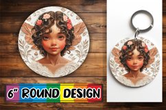 Romantic Femme Symphony: Sublimation Design Round Product Image 1