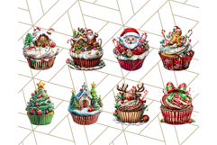 Christmas Cupcake PNG Clipart, Cute Food PNG, Holiday Treat Product Image 7