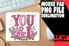 Enchanted Mouse Mat Sublimation Style, Valentines Product Image 1