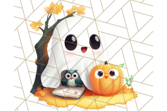 Cute Halloween Ghost Clipart PNG, Ghost and Friends Holiday Product Image 3
