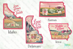Valentine 50 US States Clipart Product Image 1