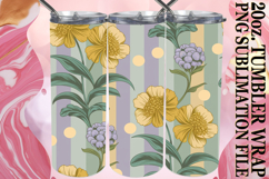 Vibrant Journeys 20oz tumbler wrap, Gold Flower Product Image 1