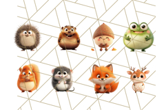 Chunky Kawaii Woodland Critters PNG Clipart, Cute Animals Product Image 7