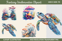 Fantasy Underwater Sublimation PNG Product Image 1