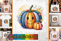 Cheerful TSHIRT Designs Magic PNG, Pumpkin Watercolor Product Image 1