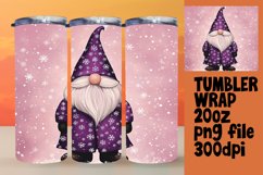 Christmas Gnome Tumbler Wrap 20oz Festive Sublimation Product Image 1
