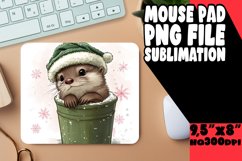 Cozy Mouse Mat Design Sublimation, Xmas Product Image 1