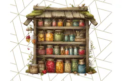 Cozy Cabin Critters Clipart PNG, Fall Animal Png Product Image 3