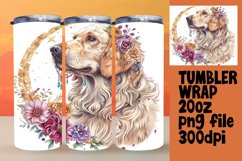 Radiant Retrievers: Sublimation Tumbler Design 20oz Product Image 1