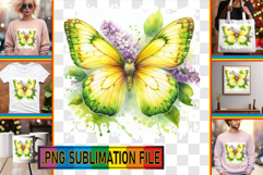 RADIANT TSHIRT Gift Ideas PNG, Butterfly Product Image 1