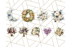 Whimsy Winter Florals Clipart PNG, Christmas Png Clipart Product Image 3