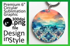 Unique Round Design for Coasters , Watercolor Patter Product Image 1