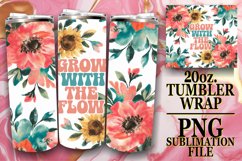 RADIANT SPIRITS 20oz TUMBLER WRAP, Flower Quote Product Image 1