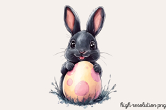 Pink Black Easter Clipart Bundle PNG Product Image 4