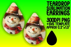 Lovely Teardrop Design for Craft Projects , Snowman Product Image 1