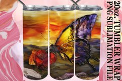 Glitter Butterfly Pattern Wrap for 20oz Tumblers Product Image 1