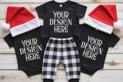 Christmas Family Matching Group T-Shirt Mockups | Holiday Fl Product Image 1