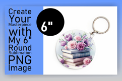Gorgeous Round Design Keychain PNG , Books Product Image 1