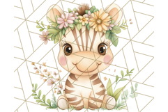 Pastel Safari Jungle Baby Animals PNG Clipart, Nursery Product Image 3