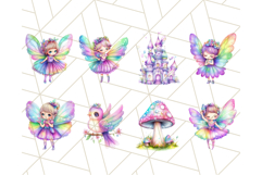 Pastel Fairy Clip Art PNG With Glitter, Rainbow Fairy Png Product Image 3