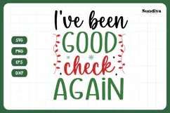 Christmas Cat Bandana Quotes SVG | I've Been Good Product Image 3