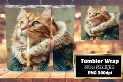 Purr-fectly Quirky Kitty Tumbler Wrap - 20oz Product Image 1