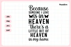 Heartfelt Memorial Quote SVG | A Little Bit Heaven Product Image 3