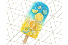Sky Blue and Sunshine Yellow Summer Clipart PNG, Tropical Product Image 3