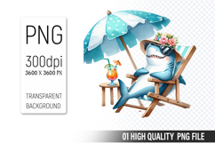 Summer Animals Clipart PNG Bundle, Watercolor Animals PNG Product Image 12