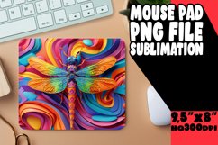 Playful Cheerful Colorburst Mouse Pad, Sublimation Product Image 1