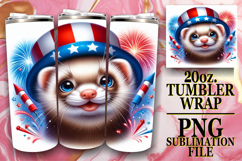 JOYFUL PRESENT 20oz TUMBLER WRAP, USA Animals Product Image 1