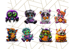 Spooky Cute Monster PNG Clipart, Adorable Halloween Monsters Product Image 3