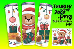 FRESH 20oz Tumbler Wrap for Personalization , Cute Bear Product Image 1