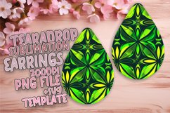 Neon Harmony Teardrop Earring Sublimation Design Product Image 1