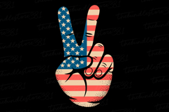 American Peace Sign Svg | 4th of July Svg | Svg Cut File Product Image 1