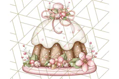 Christmas Sweet Shoppe Clipart PNG, Pastel Bakery Art Product Image 3