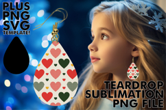Cozy Teardrop Earrings GIFT IDEAS, Valentine's Pattern Product Image 1