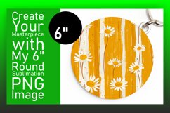 Whimsical Petal Patterns: Sublimation Keychain &amp; Car Coaster Product Image 1