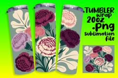 Special Edition 20oz Tumbler Wrap , Flowers Product Image 1