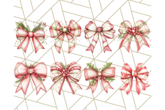 Muted Cozy Christmas Bows PNG Clipart, Winter Holiday Png Product Image 7