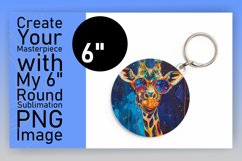 Cute Giraffe Spring Round Design Crafting Product Image 1