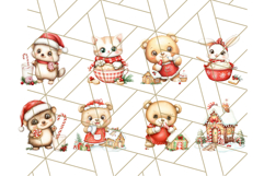 Christmas Baking Critters PNG Clipart, Cute Animals Holiday Product Image 7