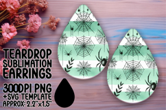 Trendy Teardrop Earrings Design PNG Art , Halloween Product Image 1