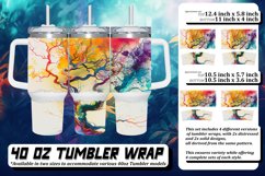 Serene Watercolor Tree Tumbler Design - 40oz Product Image 1