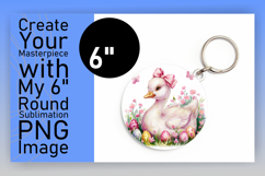 Colorful Round Design Keychain Artwork , Cute Easter Product Image 1