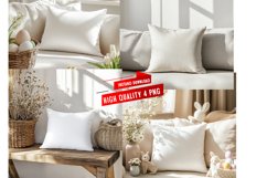 Pillow Mocku |Spring Pillow Mockup | Floral Cushion Mockup Product Image 1